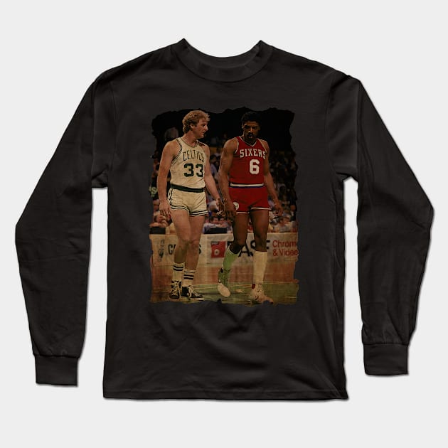 Larry Bird and Julius Erving Long Sleeve T-Shirt by CAH BLUSUKAN